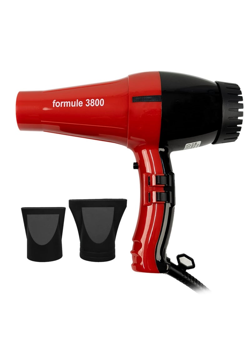 Meishida Hair Dryer Powerful Blow Dryer for Personal and Salon Use 2000W Red - Image 1