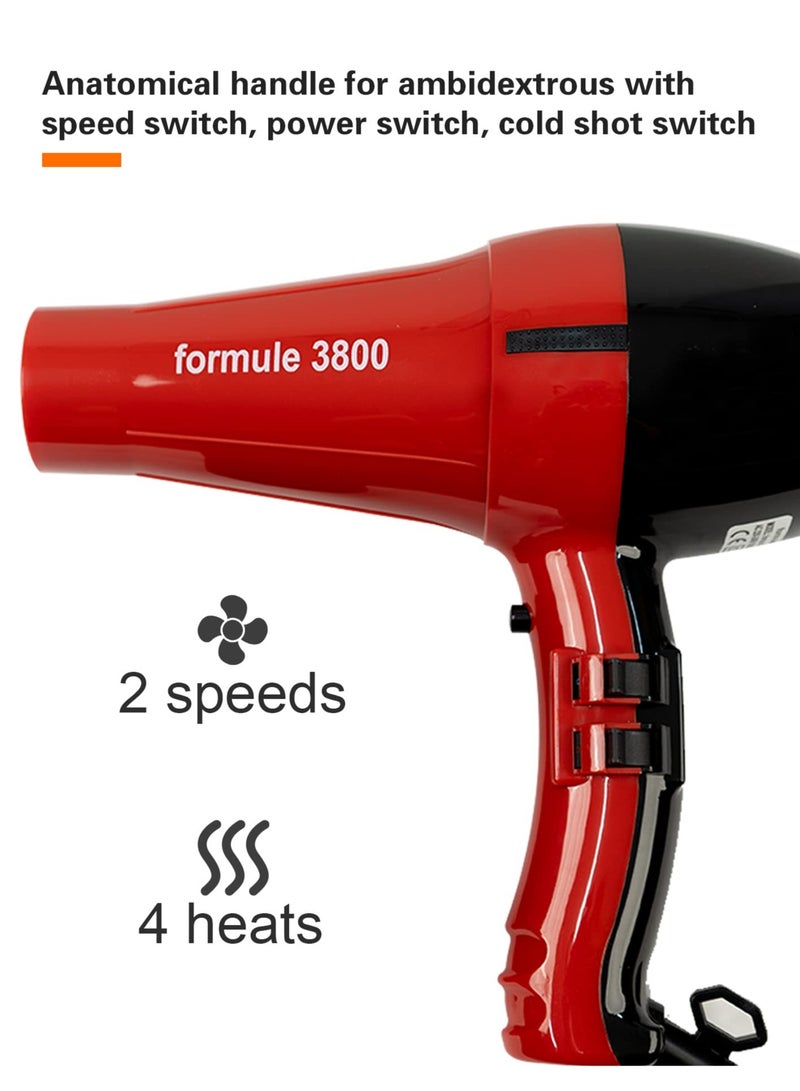 Meishida Hair Dryer Powerful Blow Dryer for Personal and Salon Use 2000W Red - Image 3