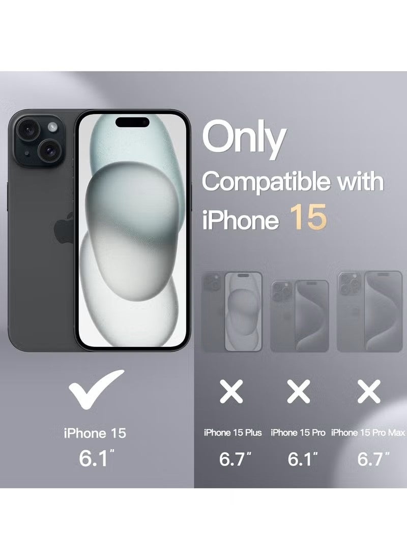iPhone 15 Liquid Silicone Case - Slim Fit Soft Touch Protective Cover with Microfiber Lining & Camera Protection - Navy Blue - Image 2