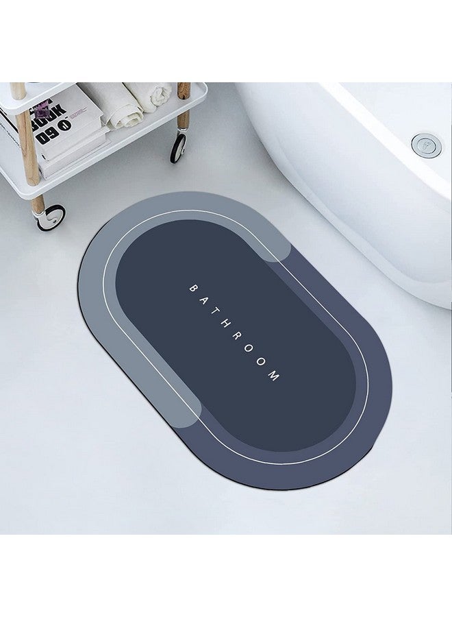 RENVA Bathroom Door Mats | Water Absorbent Quick Dry Round Mat with Anti-Slip Rubber Backing | Non-Slip Floor Mat for Home & Kitchen 40x60 CM (Pack of 2, Multi Colour) - Image 1