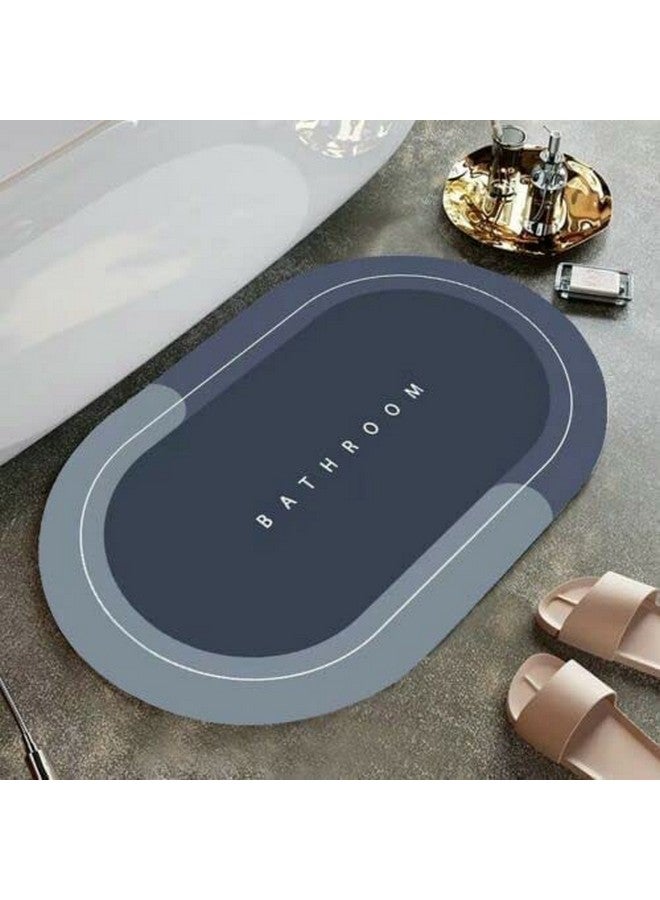 RENVA Bathroom Door Mats | Water Absorbent Quick Dry Round Mat with Anti-Slip Rubber Backing | Non-Slip Floor Mat for Home & Kitchen 40x60 CM (Pack of 2, Multi Colour) - Image 3