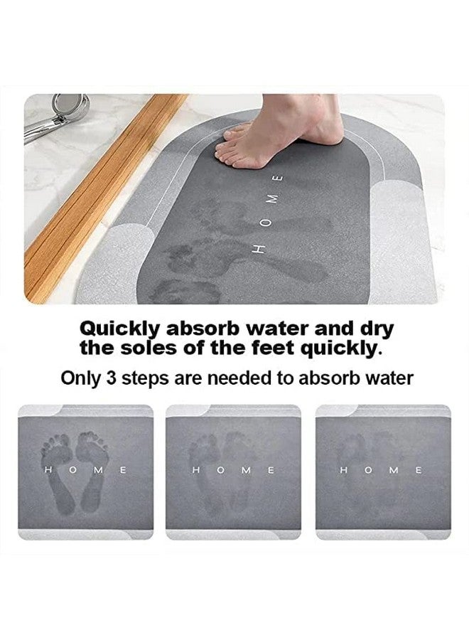 RENVA Bathroom Door Mats | Water Absorbent Quick Dry Round Mat with Anti-Slip Rubber Backing | Non-Slip Floor Mat for Home & Kitchen 40x60 CM (Pack of 2, Multi Colour) - Image 4