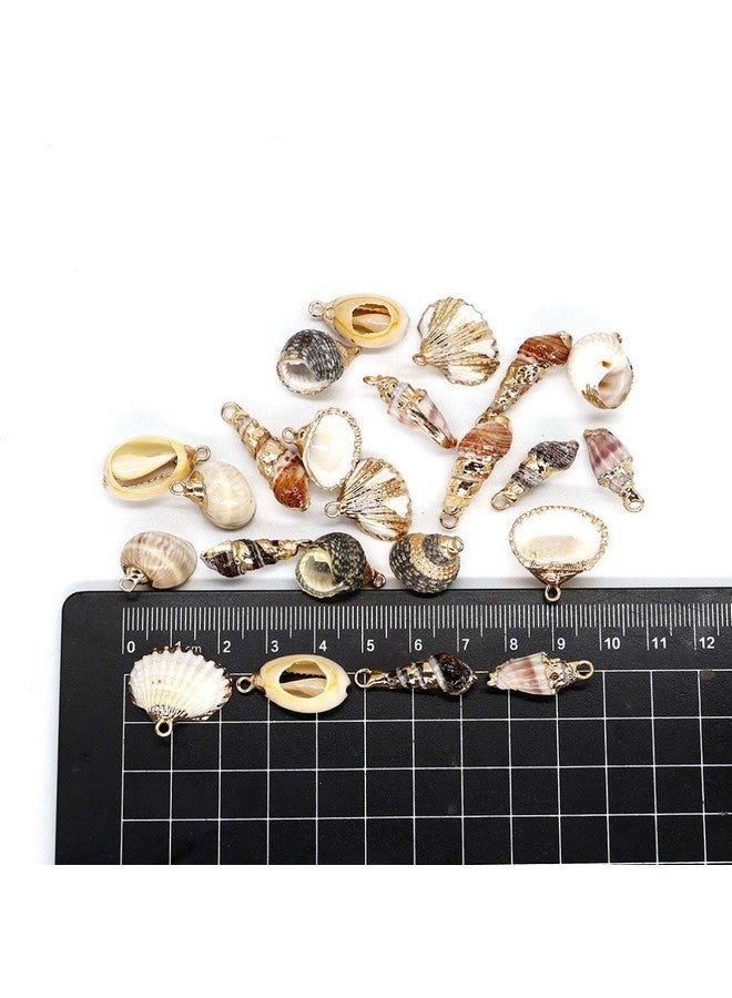 HEALLILY Beavorty 13Pcs Hair Rings Jewelry Pendant Ocean Conch Shell Hair Accessories Hair Cuffs Decorations Charms For Twist Crochet Braiding Hair Clips - Image 4