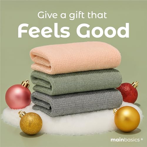 MainBasics Exfoliating Shower Towel - Japanese Nylon Bath Towel and Body Washcloth, Quick-Dry, Durable, Deep Exfoliation (Set of 3, Earthy Love) - Image 2