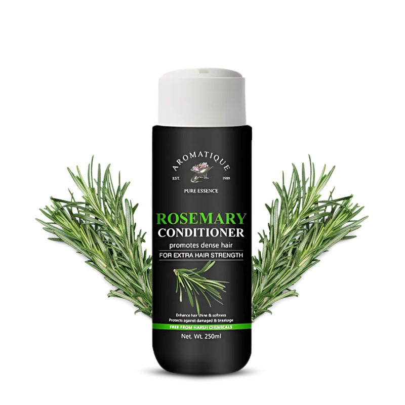 Aromatique Mint Rosemary Hair Conditioner 250ml | Lightweight Hydrating Formula for Dry and Frizzy Hair | Helps Improve Smoothness Softness and Manageability | For Men and Women - Image 4