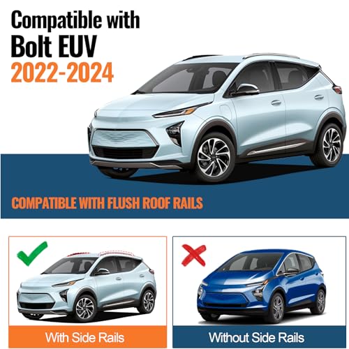 Wonderdriver Roof Rack Cross Bars 220lb Fit for Chevy Chevrolet Bolt EUV 2022 2023 2024 Bolt-EUV, Heavy Duty Aluminum Crossbar Racks Rail Rooftop Carrier Canoe Kayak Bike Cargo Luggage Black - Image 4