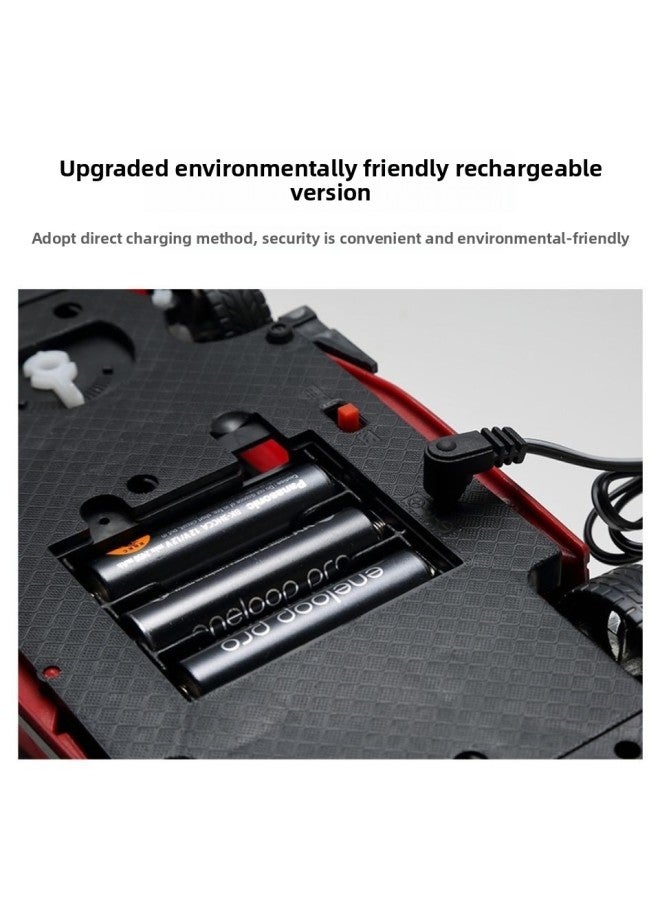 Racing Boy Toy Remote Control Car Change Car Shape King Kong Robot Children's Toy Lambo Oversized Gini-Color:Lamborghini Green Belt Lights-Proportion:Recommended Version (2 Sets Of Rechargeable Batteries + Charger + Remote Control) - Image 3