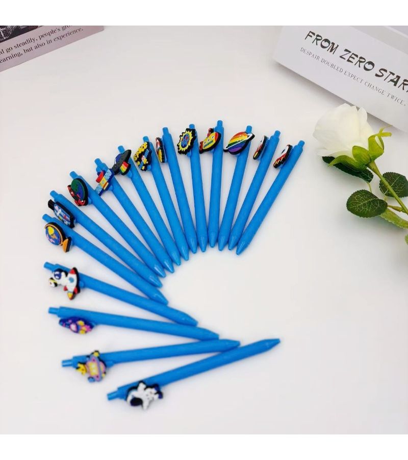 Cartoon Astronaut Space Pen 12pcs Random Style Comfort Grip Ballpoint - Image 5