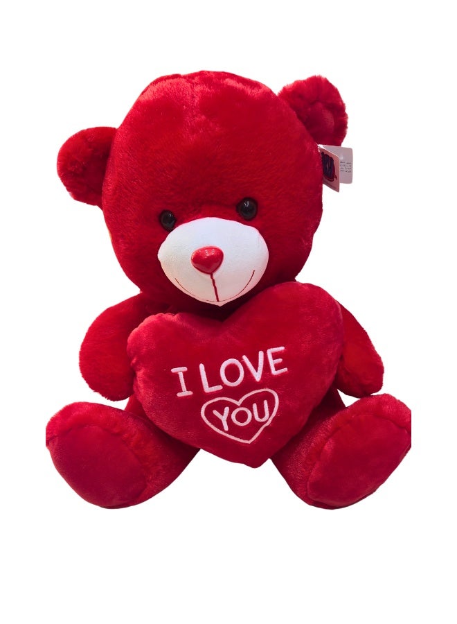 52CM Soft Red Teddy Bear with Heart | Cuddly Plush Toy Gift for Kids, Teens & Loved Ones