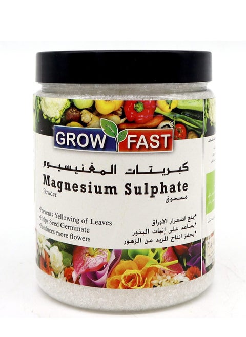 Grow Fast Magnesium Sulphate Powder Commonly Known as Epsom Salt is a Premium Quality Versatile Fertilizer Designed to Provide Essential Magnesium and Sulfur to Plants 1kg Package is Ideal for Enhancing Plant Health and Improving Growth.