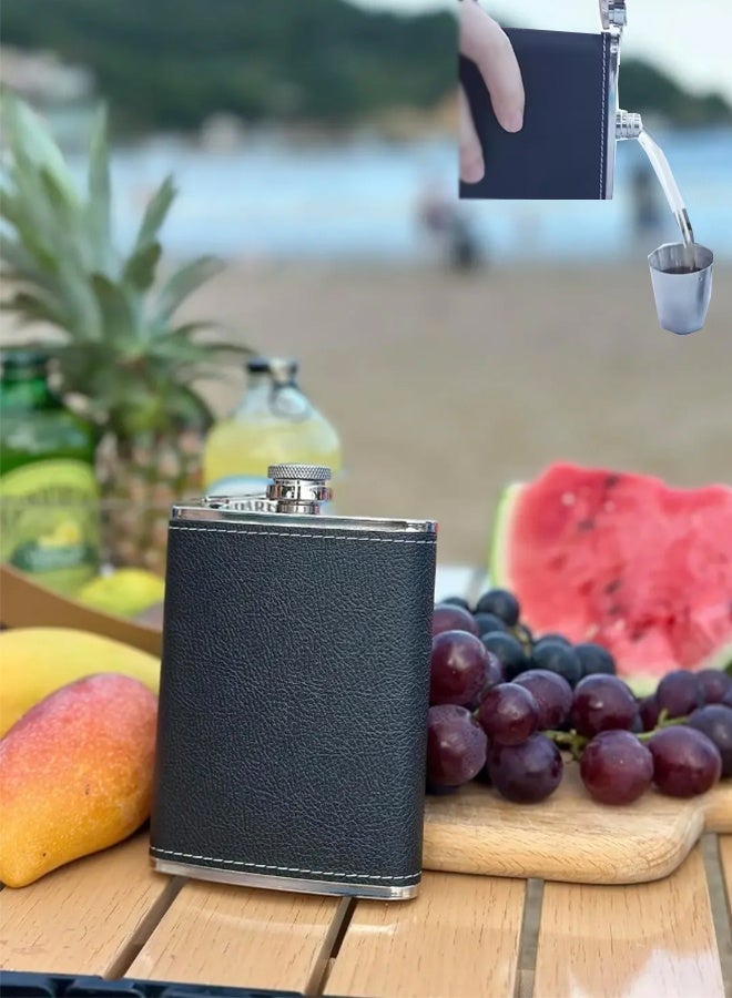 Hip Flasks for Liquor, Stainless Steel Leakproof Thin Flasks with Funnel for Men & Women  - Image 1