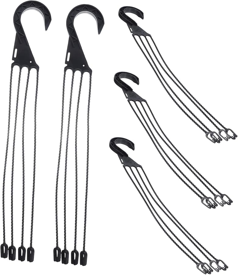 Kisangel 5 قطع خطافات تعليق نباتات سوداء لدعم الأواني الخارجية على الحائط مقاومة للعوامل الجوية - Image 1