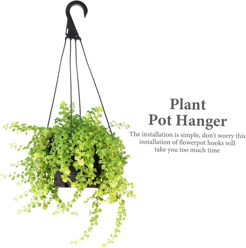 Kisangel 5 قطع خطافات تعليق نباتات سوداء لدعم الأواني الخارجية على الحائط مقاومة للعوامل الجوية - Image 4
