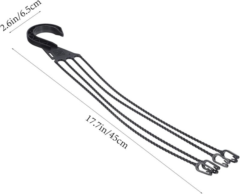 Kisangel 5 قطع خطافات تعليق نباتات سوداء لدعم الأواني الخارجية على الحائط مقاومة للعوامل الجوية - Image 3