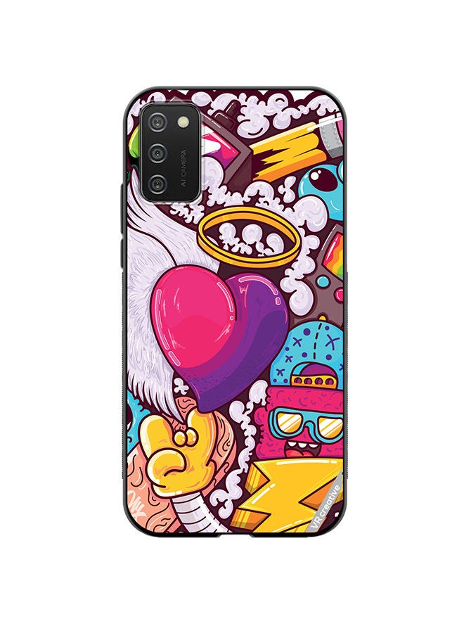 VR CREATIVE Protective Case Cover For Samsung Galaxy A03s Graphitti Design Multicolour - Image 1