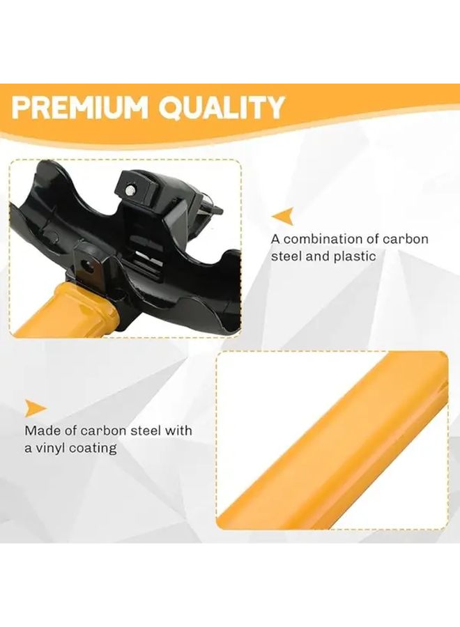 Yellow Heavy Duty Adjustable Steering Wheel Lock for Truck Van Anti Theft - Image 4