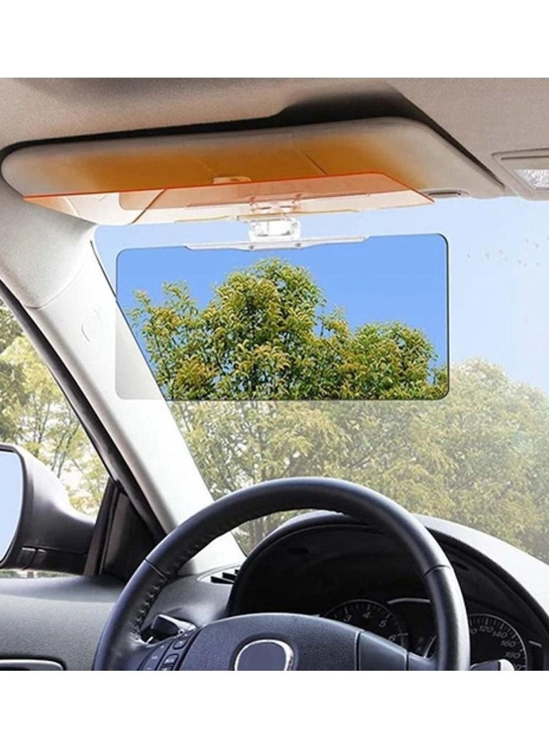 2Pack Car Sun Visor Automobile Windshield for Day and Night Pack of Two Tinted Extender or truck Anti-glare Window Shade UV rays Blocker - Image 1