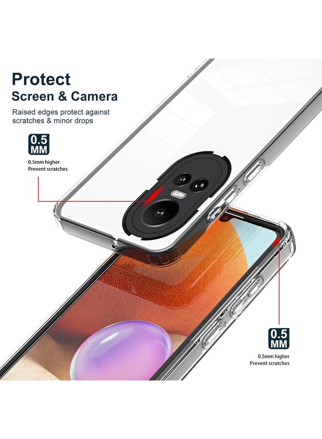 S-TOP Case For OPPO Reno10 5G/Reno10 Pro 5G 3 in 1 Clear TPU Color PC Frame Phone Case - Image 3