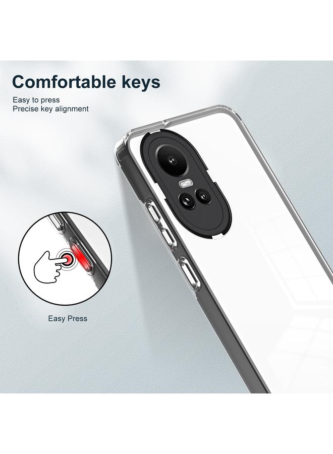 S-TOP Case For OPPO Reno10 5G/Reno10 Pro 5G 3 in 1 Clear TPU Color PC Frame Phone Case - Image 5