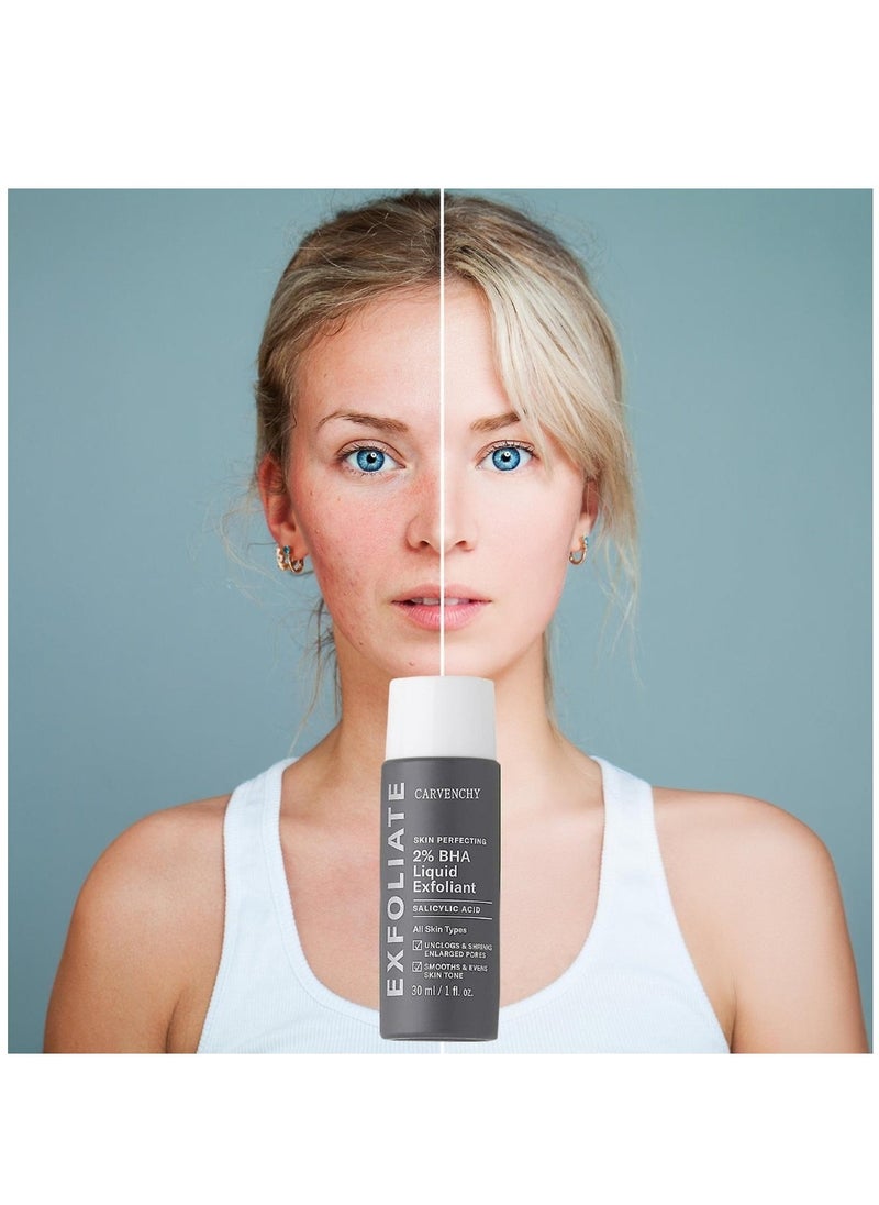 CARVENCHY - Exfoliate for Face Skin Perfecting 2% BHA Liquid Exfoliant Salicylic Acid Facial Exfoliant for Blackheads Wrinkles Fine Lines Shrinks Enlarged Pores Smooths and Evens Skin Tone 30ml - Image 1