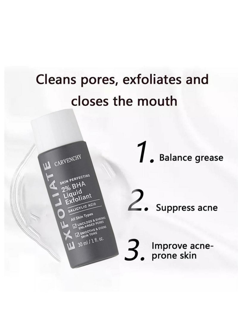 CARVENCHY - Exfoliate for Face Skin Perfecting 2% BHA Liquid Exfoliant Salicylic Acid Facial Exfoliant for Blackheads Wrinkles Fine Lines Shrinks Enlarged Pores Smooths and Evens Skin Tone 30ml - Image 1