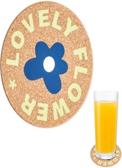 Round Cork Hot Pads - Wooden Thick Round Cork Coasters | Ins Style Round Cute Cork Pad for Household, Restaurant, Café Shop, Tea Shop, Good Heat Insulation Effect