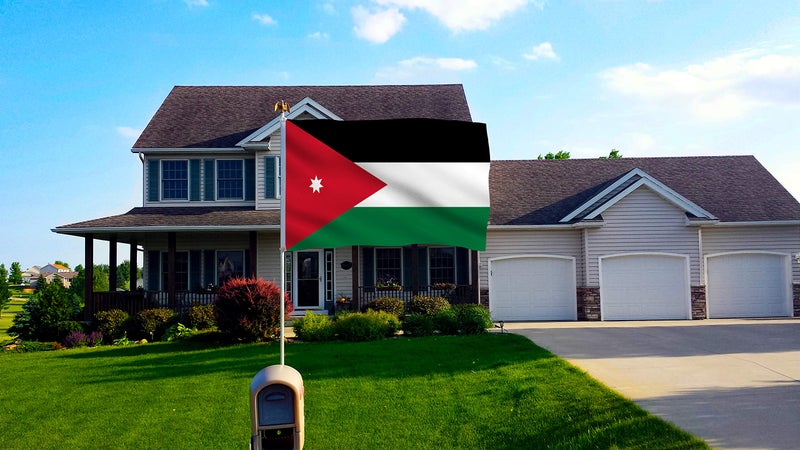 DFLIVE Jordan Flag 3x5 Ft Thicker Polyester Jordanian National Banner with Brass Grommets - Image 2