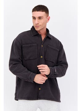 Men Custom Fit Long Sleeve Outdoor Jacket, Charcoal