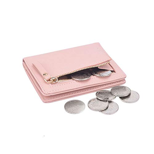 AnnabelZ Women Wallet Small Bifold Soft Leather Pocket Wallet Ladies Mini Short Purse(Pink) - Image 3
