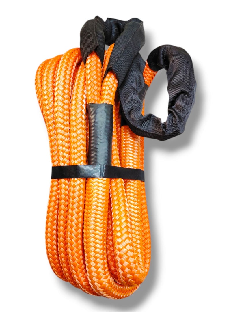 3 اكس ار 3XR حبل سحب حركي للطرق الوعرة، 14300 كجم 25 مم × 9 م، حبل سحب شديد التحمل بنسبة مرونة 35%، ملحقات الطرق الوعرة لسيارة جيب، شاحنة، مركبة رباعية الدفع، مركبة رياضية متعددة الاستخدامات (برتقالي) - Image 1