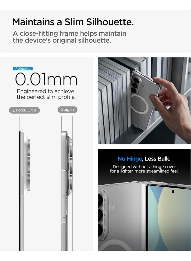 Spigen Air Skin MagFit Samsung Galaxy Z Fold 8 ULTRA Case [MagSafe compatible] Ultra Slim Thin Cover (2026) - Clear White - Image 5
