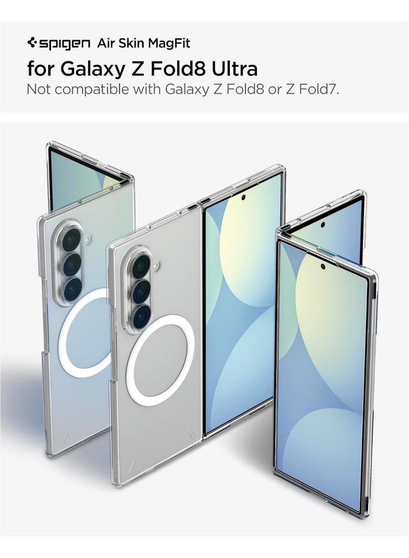 Spigen Air Skin MagFit Samsung Galaxy Z Fold 8 ULTRA Case [MagSafe compatible] Ultra Slim Thin Cover (2026) - Clear White - Image 2