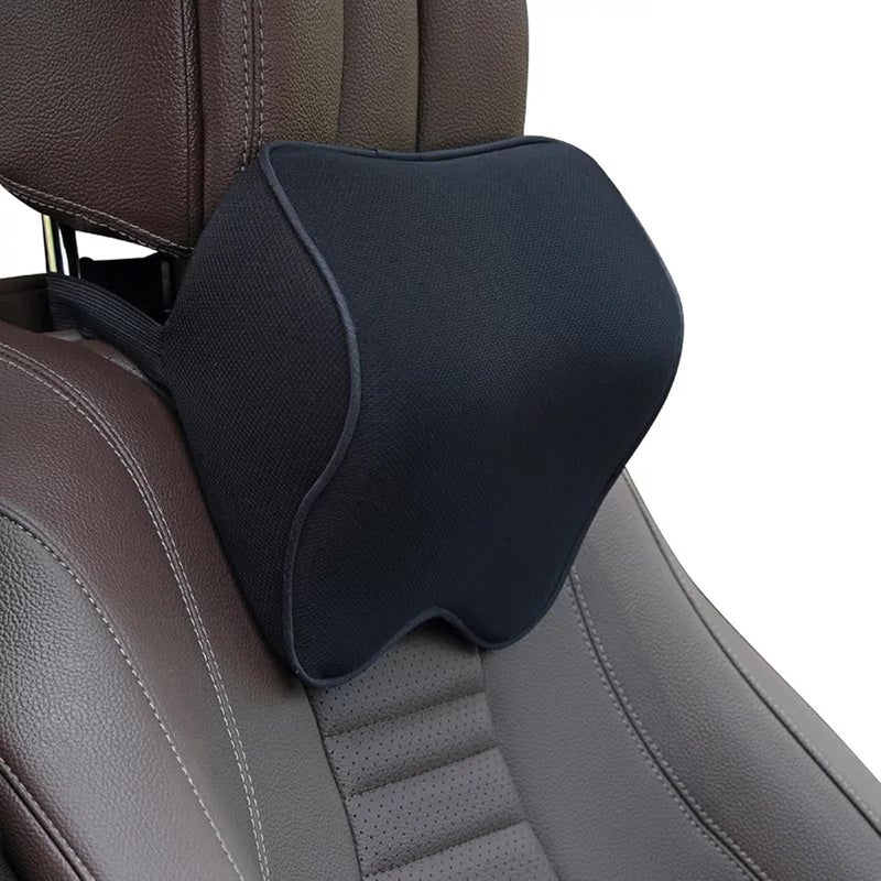 ONTRIP ONTRIP Car Neck Pillow, Softness Car Headrest Pillow for Driving with Adjustable Strap,Memory Foam and Breathable Removable Cover,Pain Relief for Car,Gaming Chair,Office Chair, Set of 2 (Black) - Image 2
