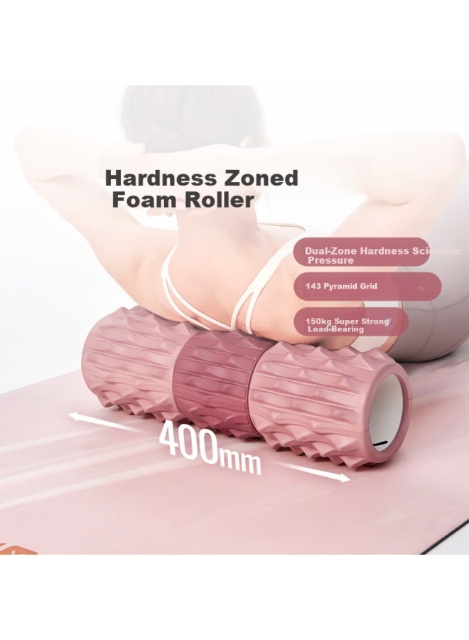 Keep Foam Roller With Spiky Ball For Leg Muscles Relaxation Professional Fitness Yoga Massage Roller Set Danxia Red - Image 3