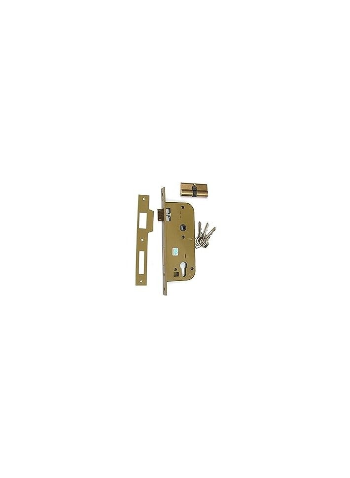 AlAhram regular 3 key with Comex silver apartment door handle with door stop as a gift  - Image 3