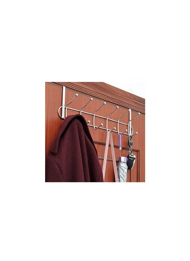 Generic Over Door Coat Hook-Hanger Rack Chrome Hook Silver  - Image 2