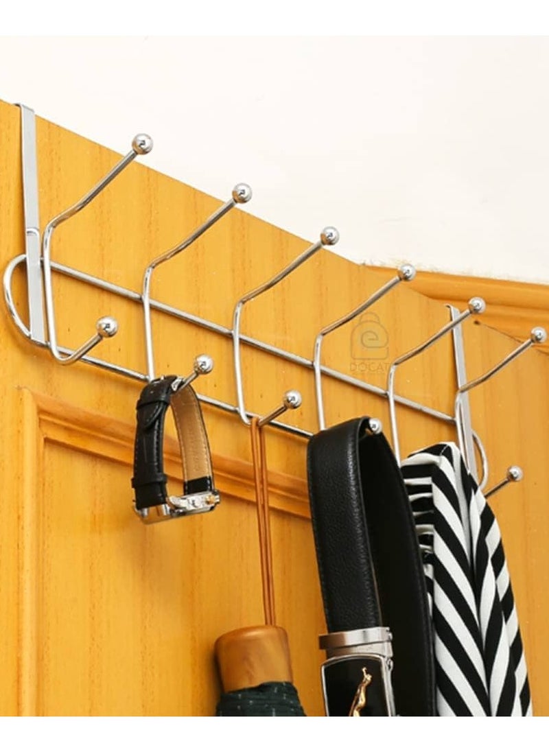 Generic Over Door Coat Hook-Hanger Rack Chrome Hook Silver  - Image 1