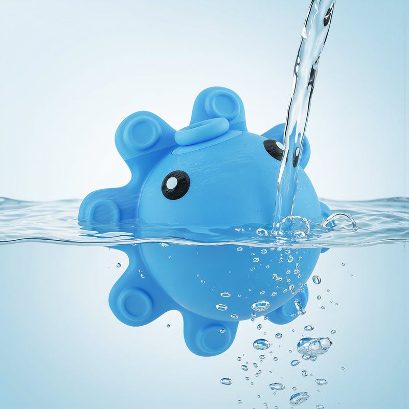 Bathtub Drain Stopper For Bathroom Spa Baby Bath Leakproof Non Slip Suction Seal Blue - Image 5
