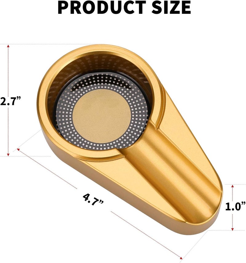 CiTree Cigar Travel Ashtray, Metal (Gold) - Image 5