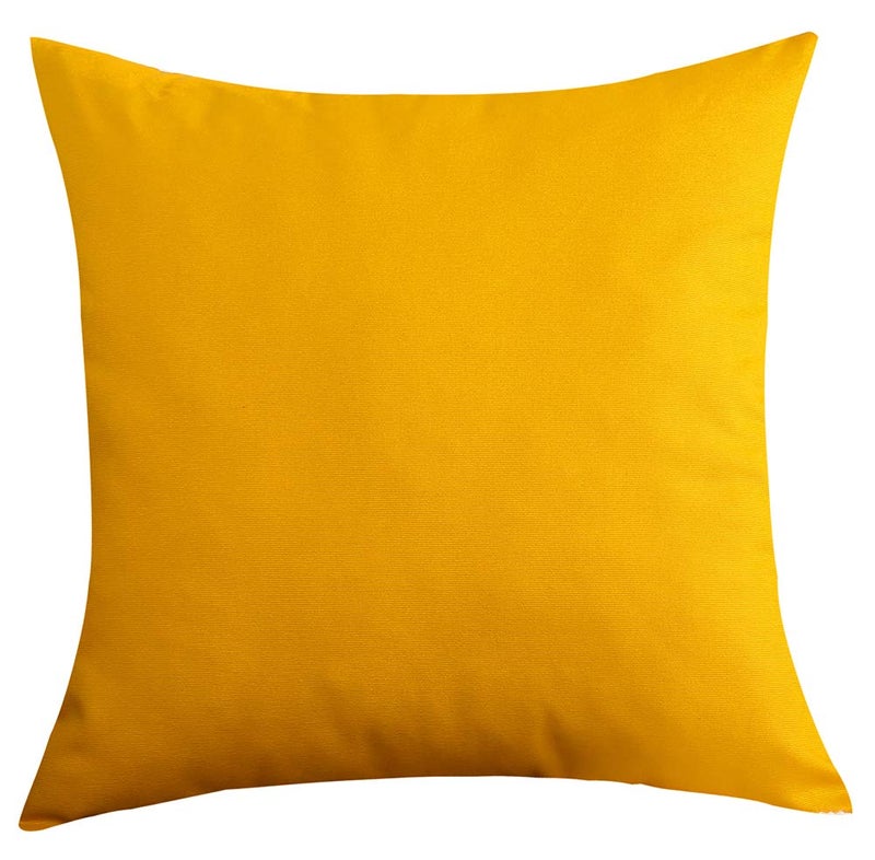 TangDepot Handmade Decorative Solid 100 Cotton Canvas Throw Pillow Covers Pillow Shams 16 x16  Gold Yellow 1 Count Pack of 1