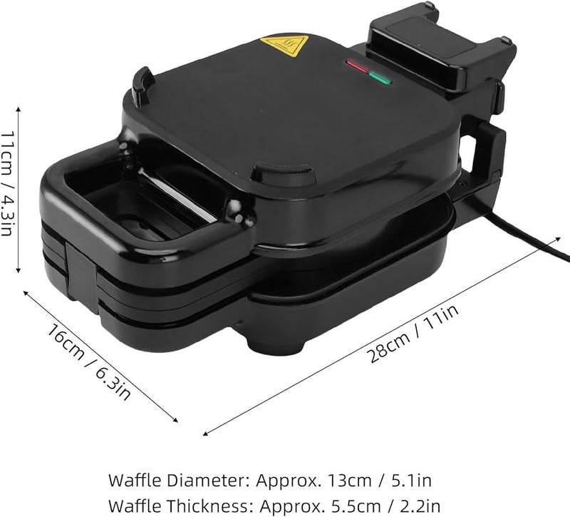 Stuffed Waffle Maker 800W Double Sided Non Stick Fluffy Waffle Iron US Plug 110V - Image 5