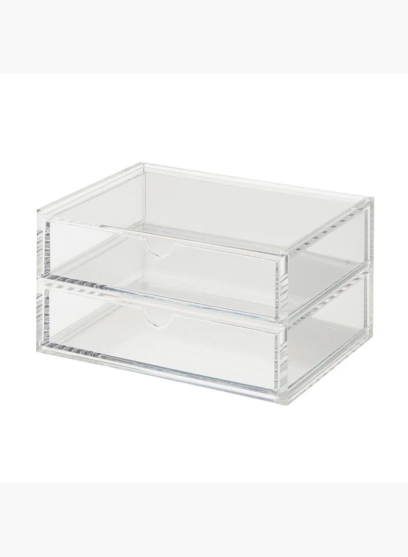 MUJI Clear Two-Drawer Stationery Organizer