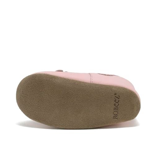 Robeez Baby Girls and Unisex Soft Soles Slip-Resistant Crib Shoes Slippers Moccasins for Infant and Toddler - Briana Light Pink - 12-18 Months - Image 5
