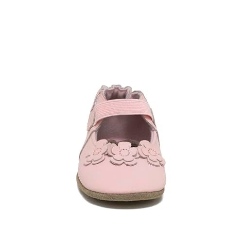 Robeez Baby Girls and Unisex Soft Soles Slip-Resistant Crib Shoes Slippers Moccasins for Infant and Toddler - Briana Light Pink - 12-18 Months - Image 3