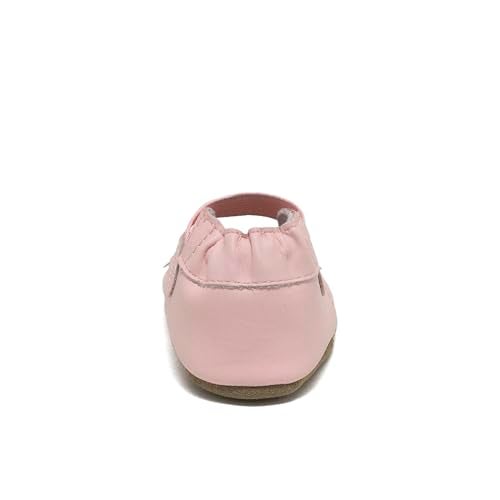 Robeez Baby Girls and Unisex Soft Soles Slip-Resistant Crib Shoes Slippers Moccasins for Infant and Toddler - Briana Light Pink - 12-18 Months - Image 4