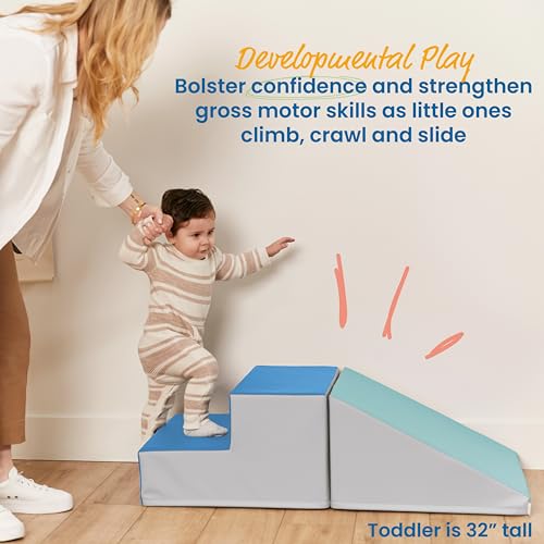 ECR4Kids Softzone Little Me Climb and Slide, Toddler Playset, Contemporary, 2-Piece - Image 3