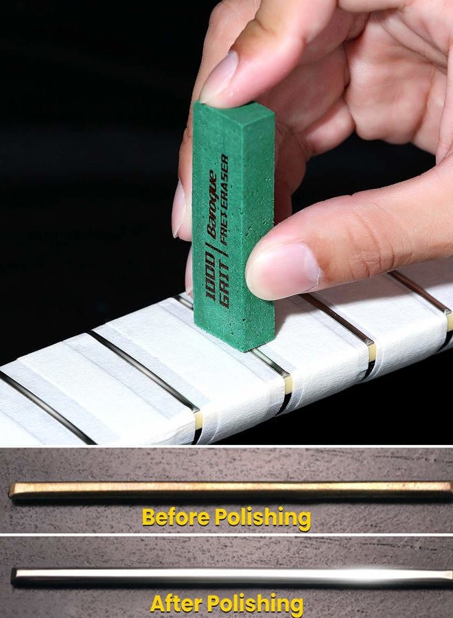 Baroque JEISSLIA Baroque Fret Erasers for Guitar, Fret Polishing Cleaner, Frets Polish Tools Kit, Clean Fret Wire/String/Metal, Set of 5 (180& 400& 1000& 1500& 2000 Grit) - Image 4