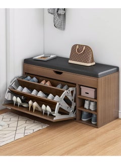 XiuWoo Modern StyleLeather Entryway Shoe Storage Bench Seat Shoe Organizer Shoe Cabinet with Hidden Shoe Rack for Home Entry Bed Room  - Image 1
