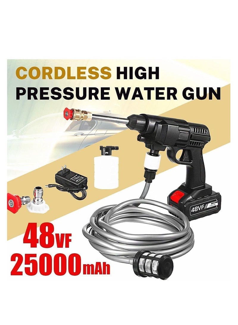 48V 25000mAh 30Bar Cordless High Pressure Car Washer with Nozzles Water Gun Set Garden Cleaning Jet Washing Machine - Image 3