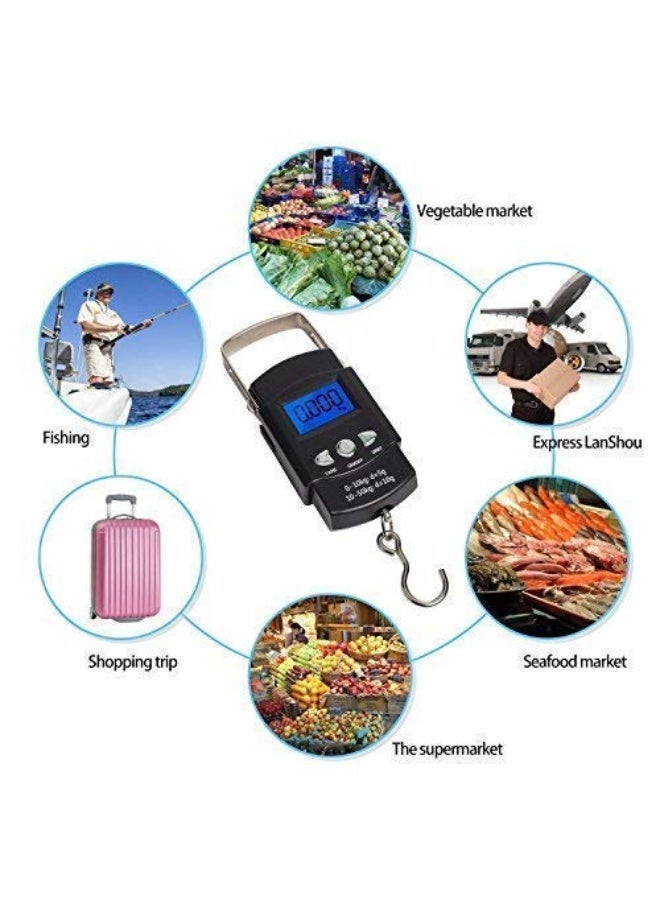 SCALE Portable Digital Hanging Scale – 50kg/110lb | Luggage, Groceries, Courier & Household Use | LCD Display, Tare & Unit Functions - Image 4